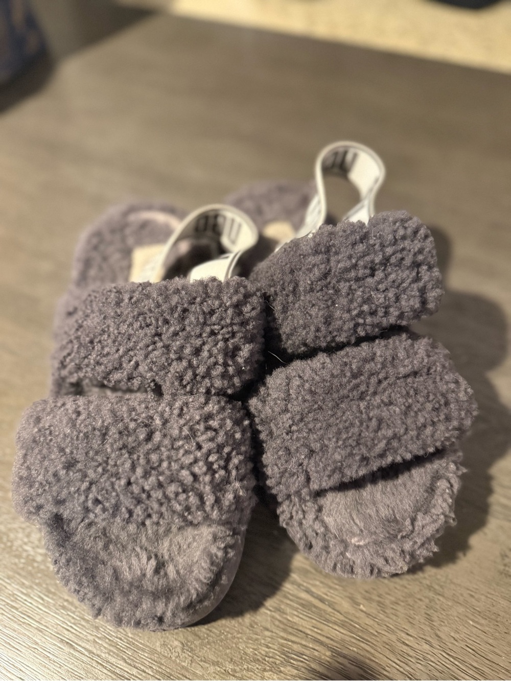 Cozy Gray Slide Sandals